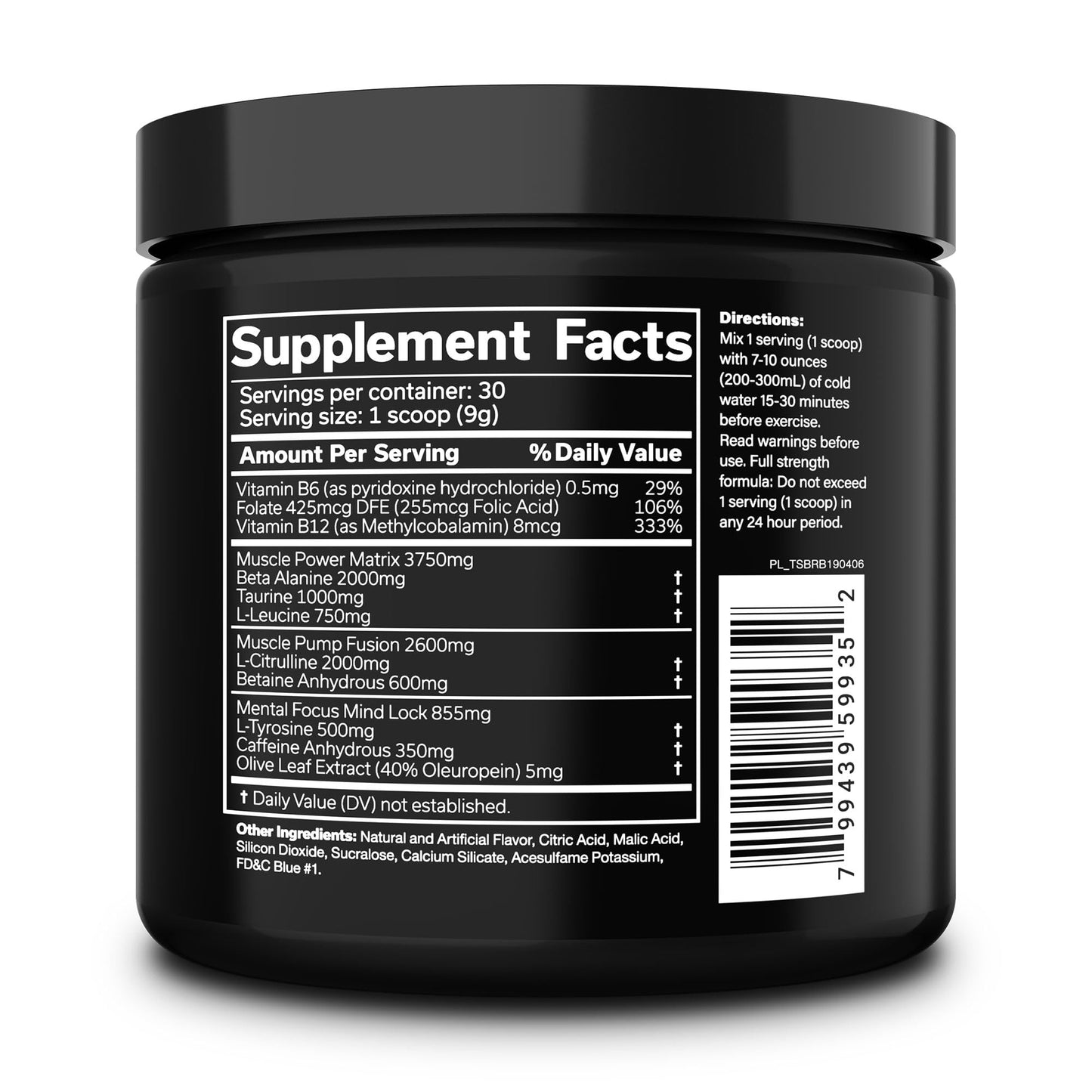 JNX Sports The Shadow Pré-entraînement stimulant hommes femmes 30 portions